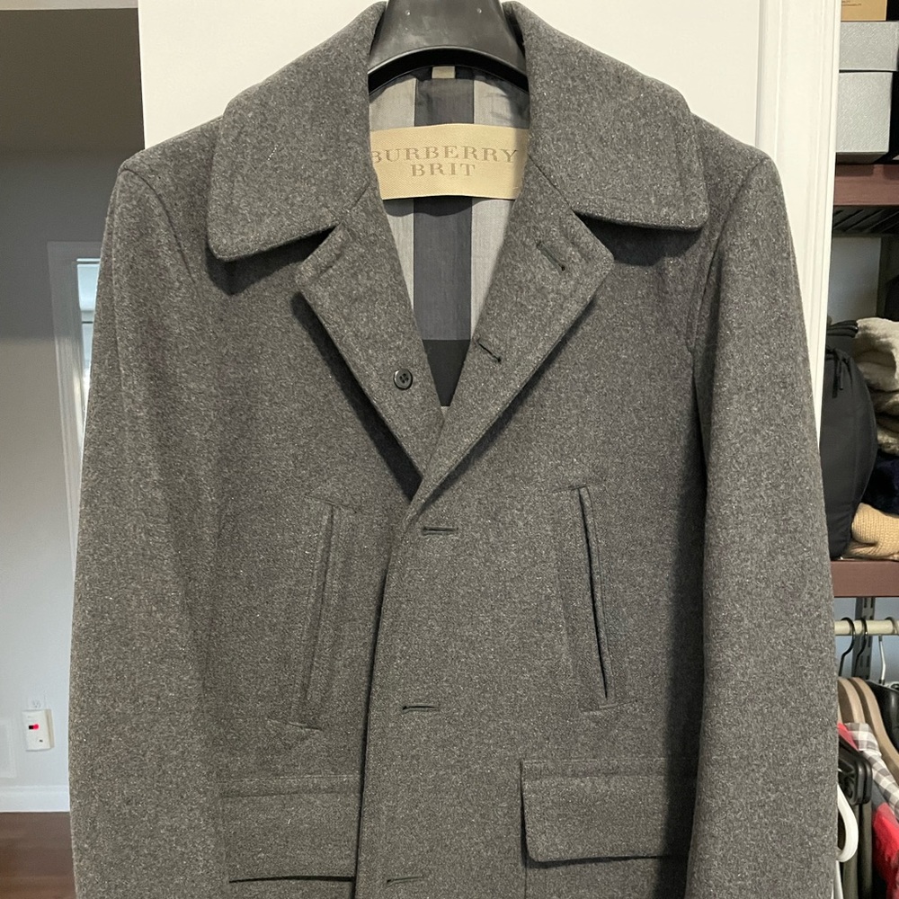 Burberry wool grey coat